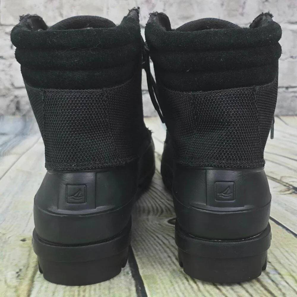 Sperry Avenue Duck‎ Boots Men’s 10 Black Nylon Cordura STS18188 Waterproof